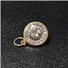 Image 1 : 10K YELLOW GOLD WHITE MOISSANITE (2.4CT)  PENDANT