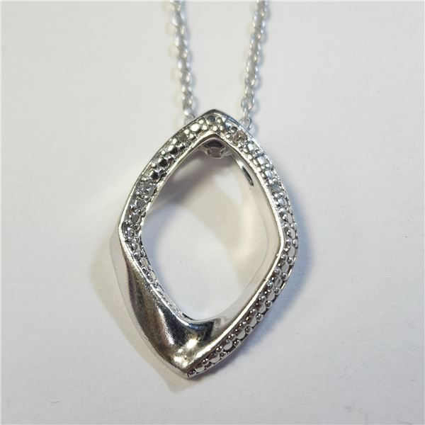 SILVER DIAMOND 20"  NECKLACE