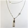 Image 2 : SILVER GARNET 20"  NECKLACE