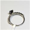 Image 2 : 14K  BLACK DIAMOND(0.55CT) DIAMOND (0.35CT) RING SIZE 4.75