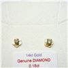 Image 1 : 14K  DIAMOND WITH MOTHER OF PEARL 2IN1(0.18CT) EARRINGS