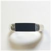 Image 1 : SILVER BLACK ONYX RING SIZE 6.5