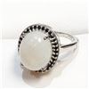 Image 2 : SILVER MOONSTONE  RING (~SIZE 6) (~WEIGHT 4.29G)