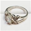 Image 2 : SILVER CUBIC ZIRCONIA  RING (~SIZE 8) (~WEIGHT 3.5G)