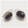 Image 1 : SILVER BLACK ONYX  EARRINGS (~WEIGHT 7.69G)