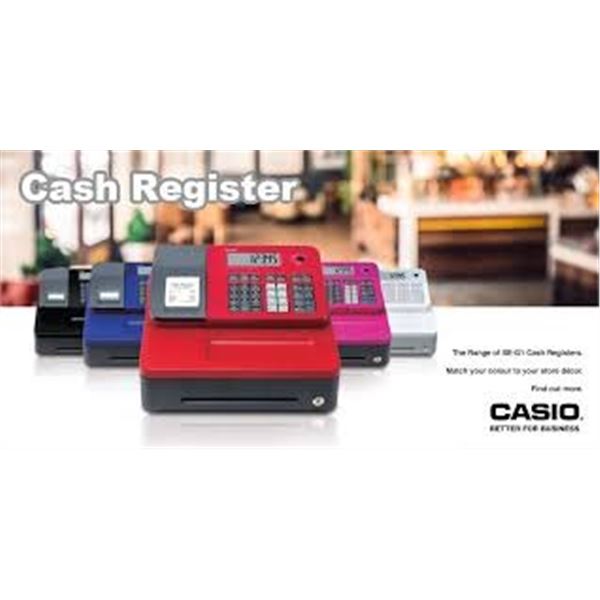 NEW REPACKED CASIO ELECTRONIC CASH REGISTER ( RED