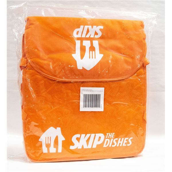 NEW LARGE ORANGE SKIP THE DISHES BAG