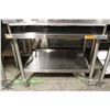 Image 1 : 30" STAINLESS STEEL EQUIPMENT STAND ON CASTERS