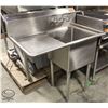 Image 1 : STAINLESS STEEL SINGLE WELL SINK W/ LEFT