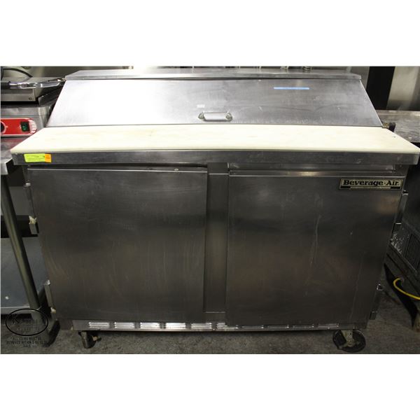 4' BEVERAGE AIR COMMERCIAL PREP COOLER - 2 DOOR