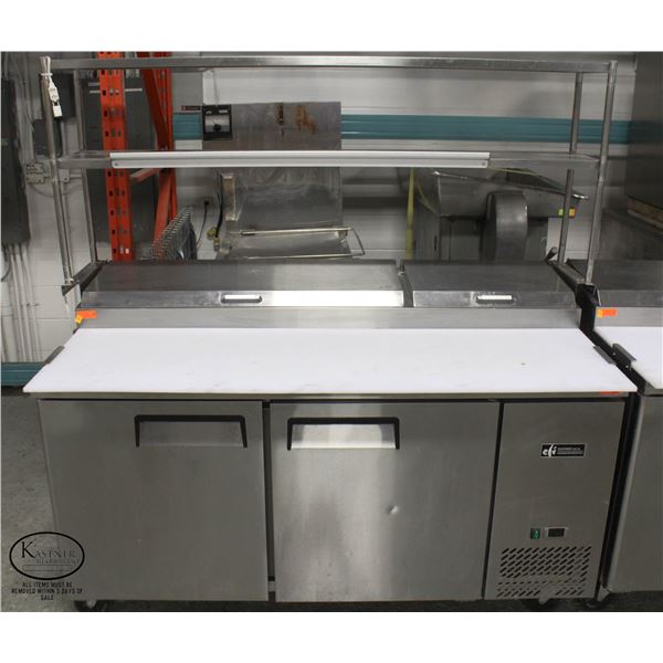 67  EFI COMMERCIAL PIZZA PREP TABLE W/ DUAL