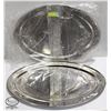 Image 1 : LOT OF 2 NEW 26" STAINLESS STEEL OVAL PLATTERS