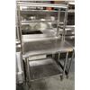 Image 1 : 3' STAINLESS STEEL WORKTABLE W/ DOUBLE OVERSHELF