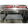Image 1 : 4' OMCAN STAINLESS STEEL WORKTABLE W/ UNDERSHELF