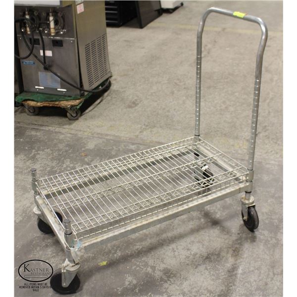 3' CHROME WIRE- CART W/ HANDLE