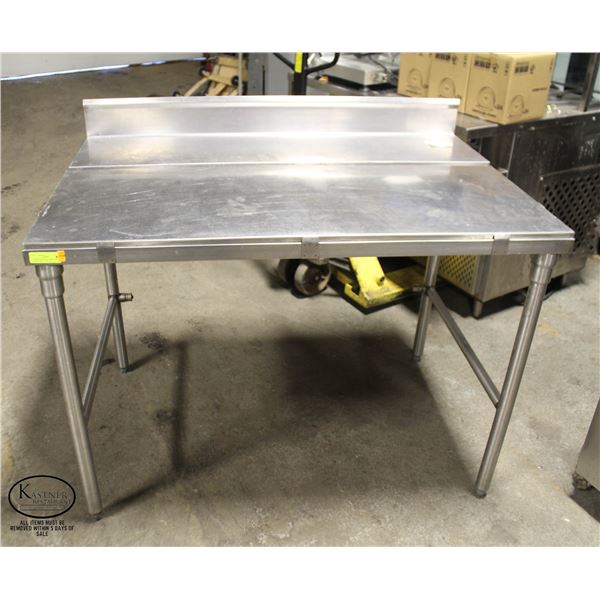 4' STAINLESS STEEL PREP TABLE W/ REMOVABLE TOPS