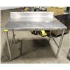 Image 1 : 4' STAINLESS STEEL PREP TABLE W/ REMOVABLE TOPS