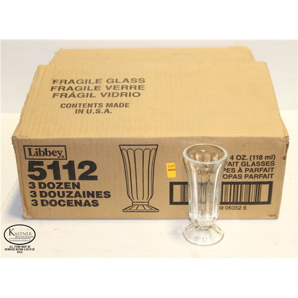 LOT OF 28 LIBBEY 4OZ. PARFAIT GLASSES