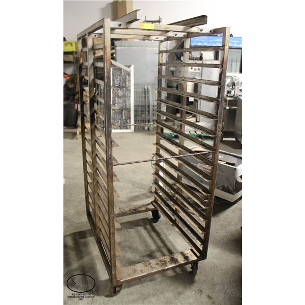 15 DOUBLE-WIDE SLOT STAINLESS STEEL BAKERS RACK