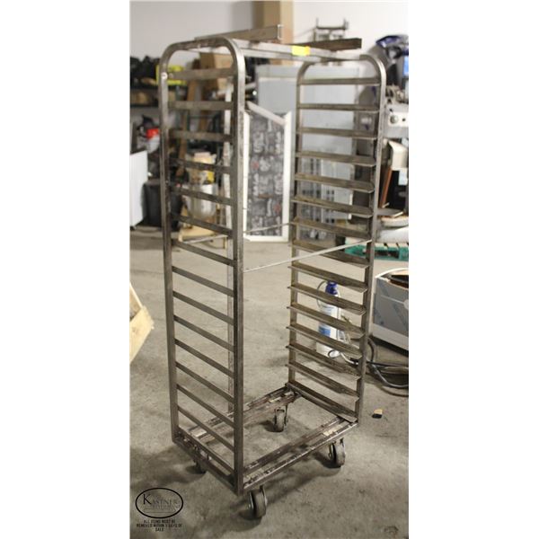 15 SLOT WIDTH-WAYS STAINLESS STEEL BAKERS RACK