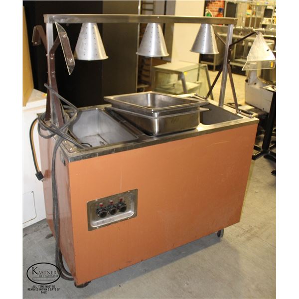 VOLLRATH PORTABLE 3-WELL HOT FOOD SERVING STATION