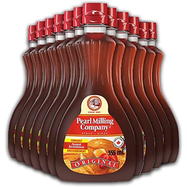 NEW CASE OF 12 X 355ML PEARL MILLING COMPANY SYRUP