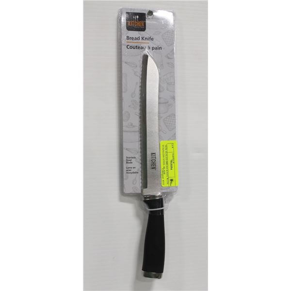 NEW SEALED BREAD KNIFE - STAINLESS STEEL BLADE