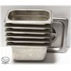 Image 1 : LOT OF 6 WINCO STAINLESS STEEL 1/9 SIZE INSERTS