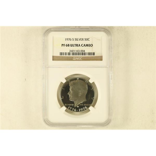 1976-S SILVER KENNEDY HALF DOLLAR NGC PF68 ULTRA