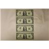 Image 1 : UNCUT SHEET OF 4-US $1 FRN'S 1995 SIGNED BY MARY