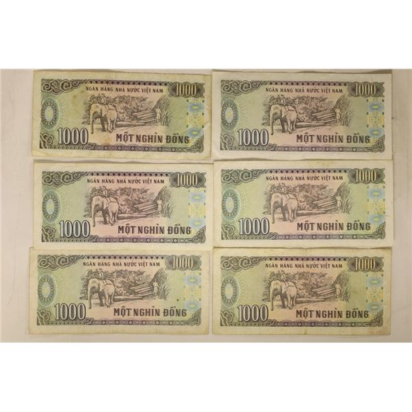 6-1988 VIETNAM 1000 DONG BILLS