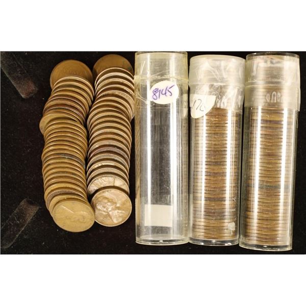 3 SOLID DATE ROLLS OF LINCOLN WHEAT CENTS: 1941,