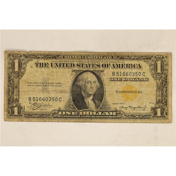 1935-A YELLOW SEAL US $1 SILVER CERTIFICATE