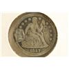 Image 2 : LOVE TOKEN ON 1857 SILVER SEATED LIB. DIME "FS"