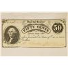 Image 1 : 1862 50 CENT BANK NOTE HAND SIGNED AND NUMBERED