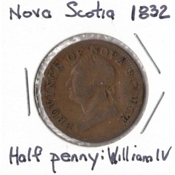 1832 Nova Scotia Half Penny