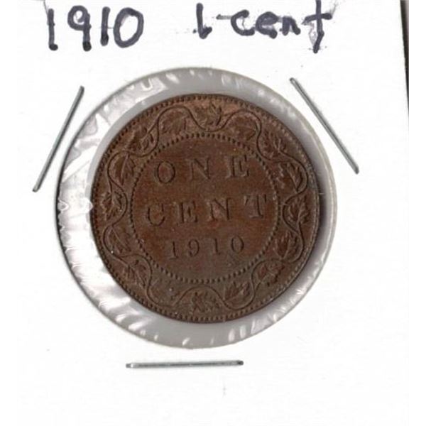 1910 Canadian Large Cent