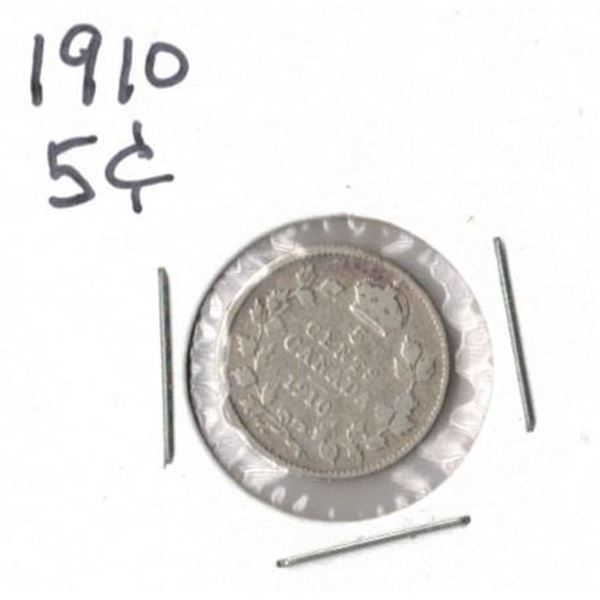 1910 Canadian Five Cents