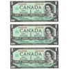 Image 1 : THREE Consecutive 1967 One Dollar Bills,  Crisp and bright colours