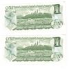 Image 2 : 1973 Crisp Sequential Serial Number  One Dollar Bank Note / Bill