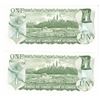 Image 2 : 1973 Crisp Sequential Serial Number  One Dollar Bank Note / Bill