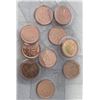 Image 1 : TEN One Cent Coins, Various years, All from mint sets uncirculated