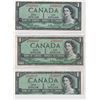 Image 1 : 1954 One Dollar Bill, QUANTITY OF THREE