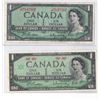 Image 1 : 1954 One Dollar Bill AND 1967 Centennial Bank of Canada One Dollar Bank Note