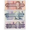 Image 1 : 1986 Two and Five Dollar Bills ,  1989 Ten Dollar Bank Note