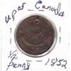 1852 Upper Canada Half Penny
