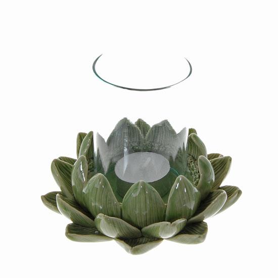 Handcrafted Ceramic Lotus Candle Holder (CLB303)