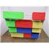Image 3 : *Kid's Storage Rack w/ (11) Colourful Fabric Bins (22" tall)