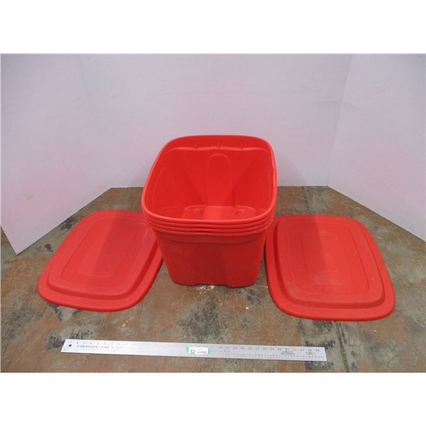 *(4) Totes w/ 2-Lids