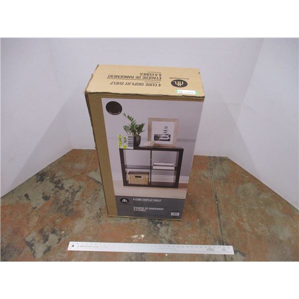 *Hometrends Espresso 4-Cube Display Shelf (NIB 30.91x15.35x30.59)